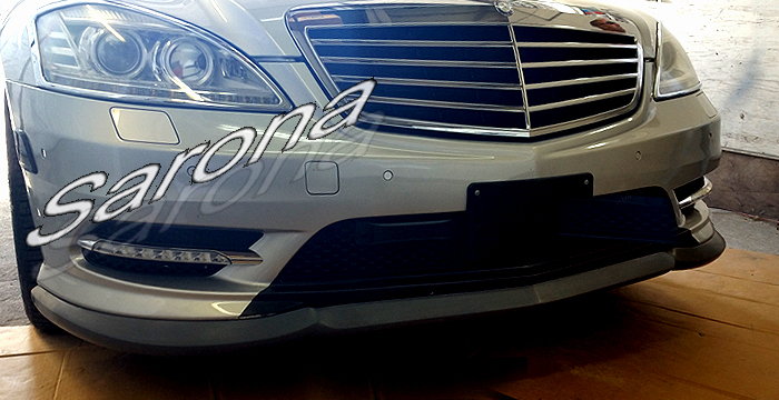 Custom Mercedes S Class  Sedan Front Lip/Splitter (2010 - 2013) - $390.00 (Part #MB-038-FA)